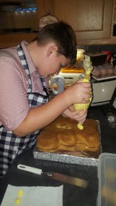 Mitch making his great Pudsey cake.