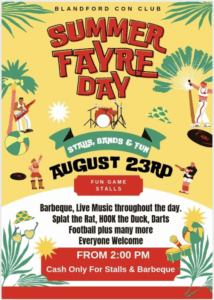 Sat 23rd August - Summer Fayre