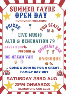 Sat Aug 23- Summer Fayre